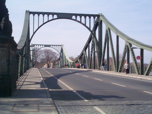 Glienicke Bridge in Berlin, sight of many Cold War spy exchanges.